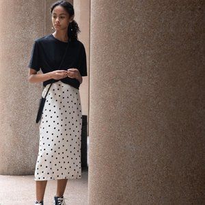 OAK + FORT polka dot skirt